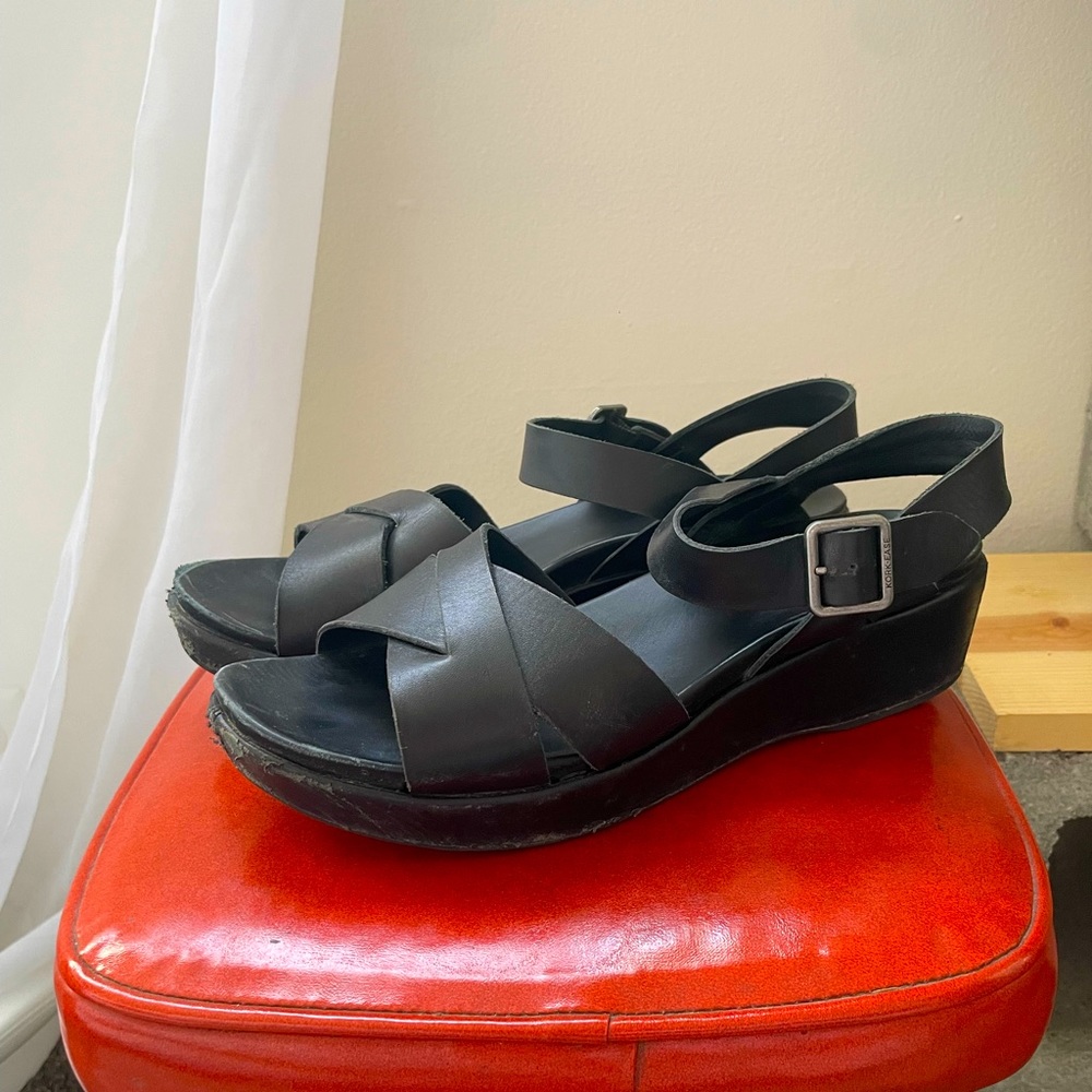 Kork Ease Myrna Classic Black Platform Sandal size 9